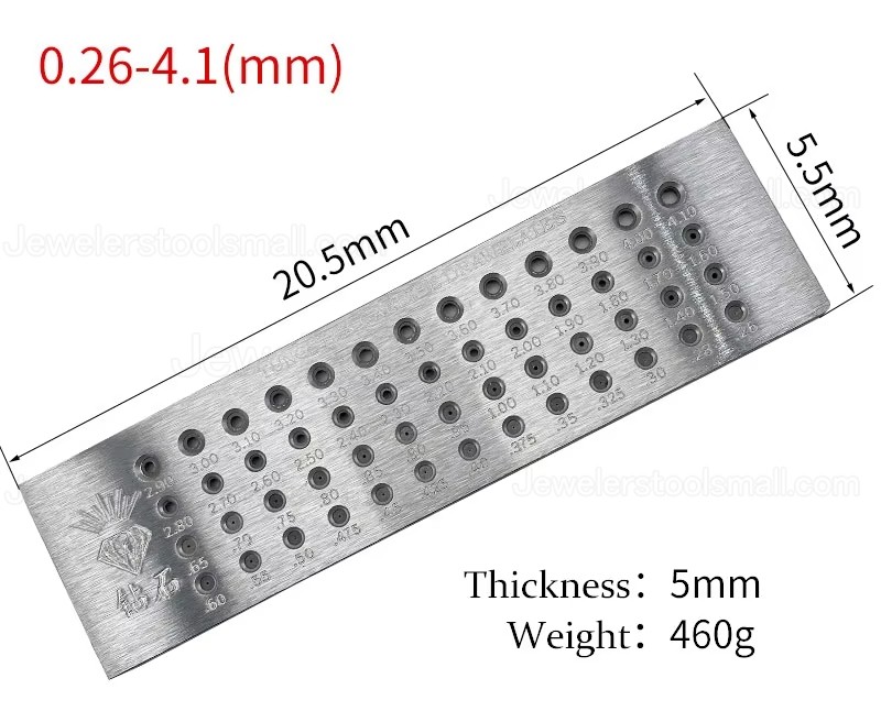 0.26-4.10mm Tungsten Carbide Drawplates Wire Drawing Plate For Gold Silver Jewelry Wires